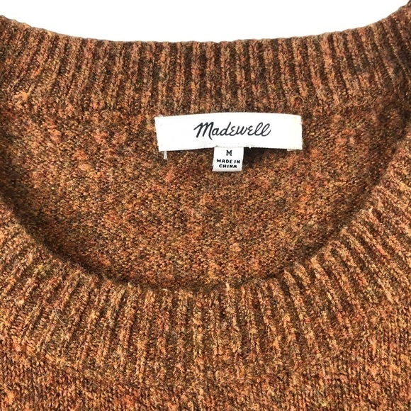 Madewell Brockton Bobble Wool Blend Sweater Cider, AF097 - Picture 3 of 10